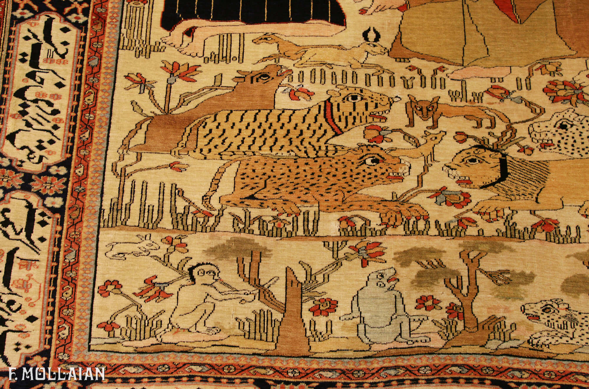 Teppich Persischer Antiker Kashan Mohtasham n°:53356825